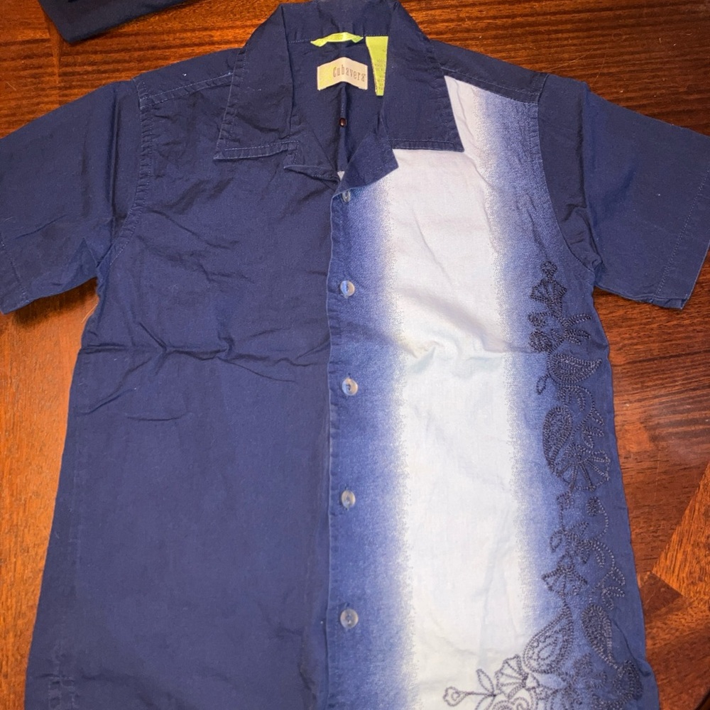 Boys  Blue Short Sleeve Cubavera Shirt